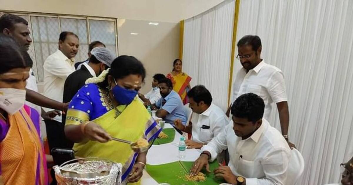 தலைவாழை இலைபோட்டு அண்ணாமலைக்கு உணவு பரிமாறிய ஆளுநர்.. பாஜக நிர்வாகிகளை உருக வைத்த ஒற்றை வார்த்தை.