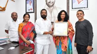Telangana Sports and Youth services Minister V. Srinivas Goud Praises Swimmer Goli Shyamala For her Achievements