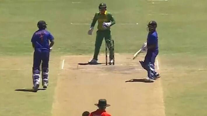 IND vs SA: Lack of coordination between KL Rahul and Rishabh Pant during second ODI against south africa-mjs IND vs SA: Lack of coordination between KL Rahul and Rishabh Pant during second ODI against south africa-mjs