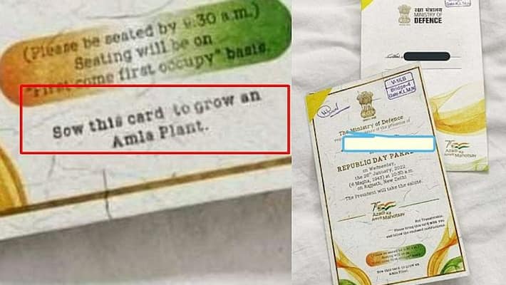 Believe it or not Republic Day 2022 invitation card is also a seed for a plant
