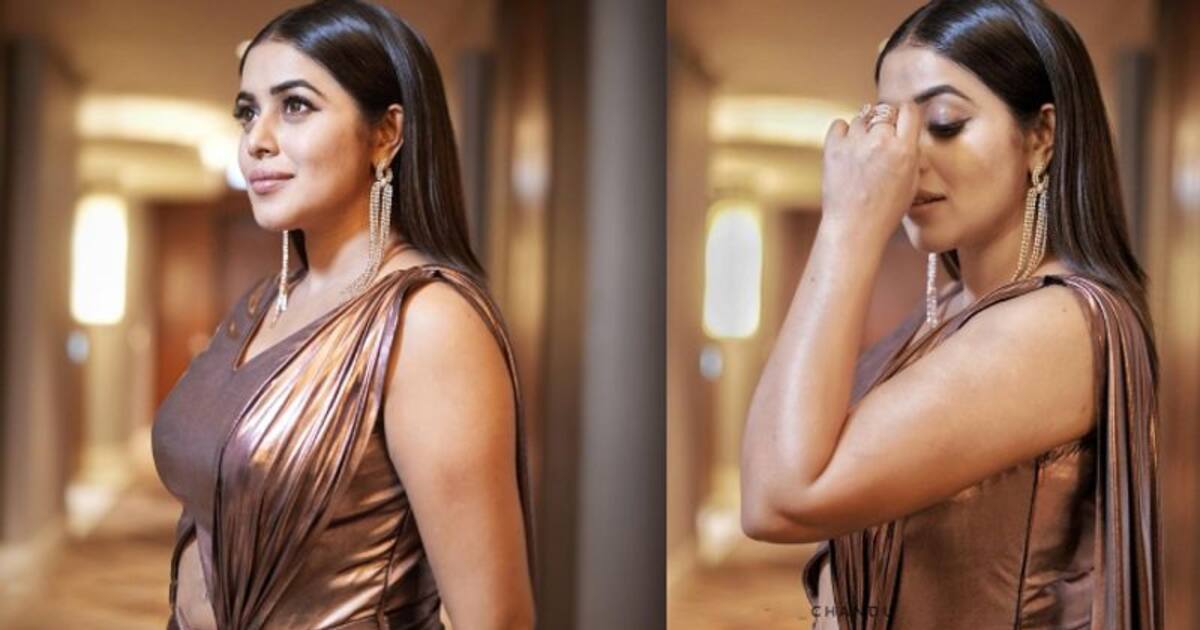 Poorna Hot : வழவழப்பான கிளாமர் உடையில்... சும்மா கும்முனு இருக்கும் பூர்ணா! - தெறிக்கவிடும் ஹாட் போட்டோஸ்