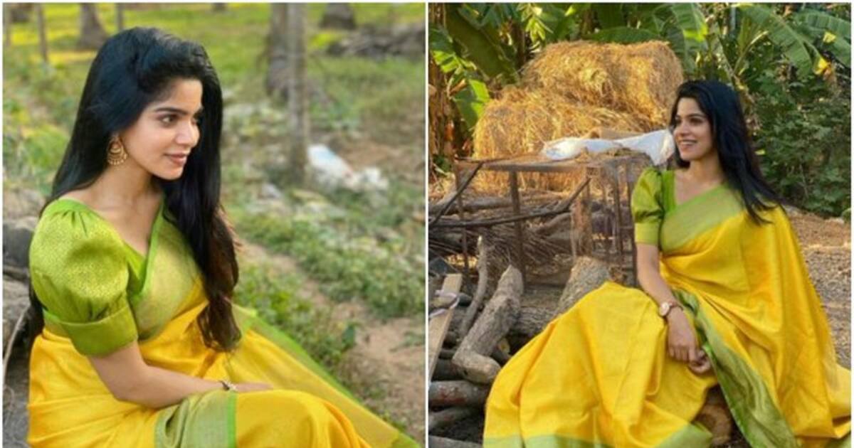 அடடா..என்னவொரு அடக்கம்..இளமஞ்சள் வண்ண சிறகில்லா தேவைதையாய் திவ்யபாரதி..