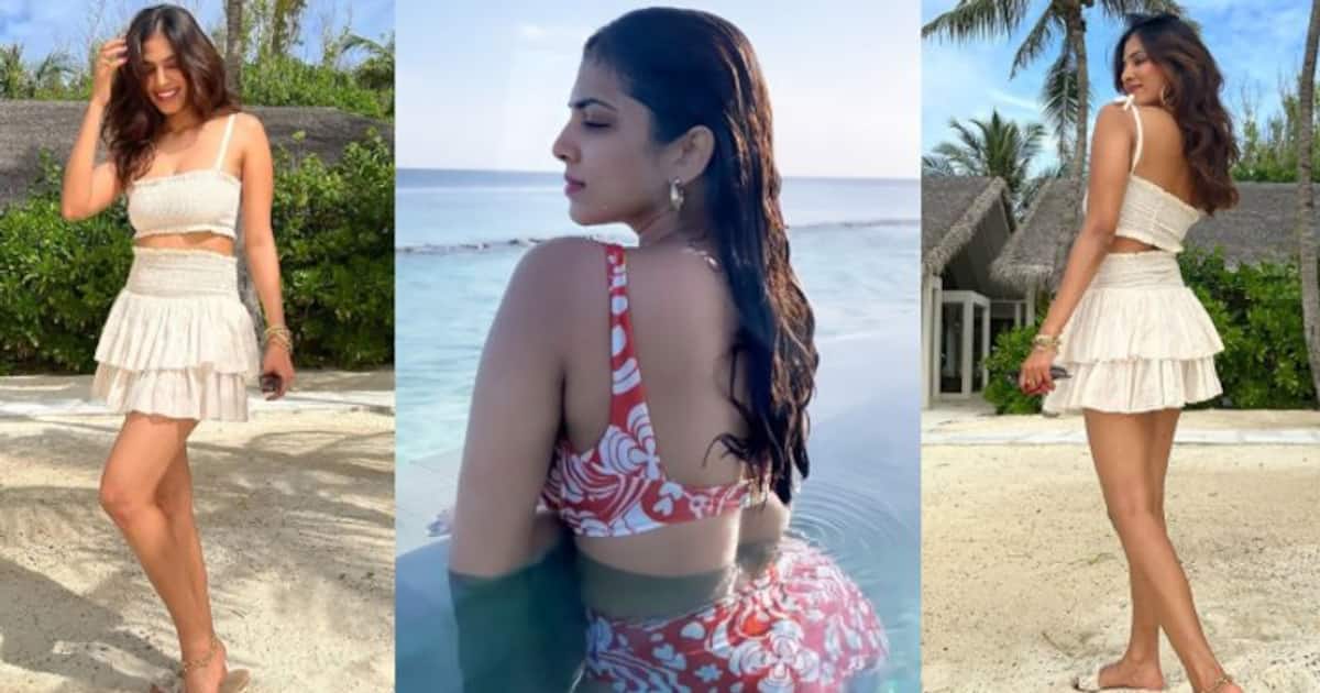 தாராள கவர்ச்சியில் தாறுமாறு போஸ்!! மாலத்தீவில் மஜா பண்ணும் மாளவிகா மோகனன்- பார்த்தாலே கிக் ஏறும் ஹாட் போட்டோஸ்