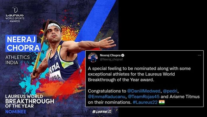 javelin Thrower Neeraj Chopra nominated for Laureus World Breakthrough of the Year Award kvn javelin Thrower Neeraj Chopra nominated for Laureus World Breakthrough of the Year Award kvn