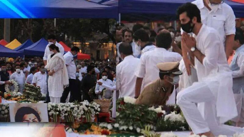 lata mangeshkar passed away, bollywood singer last rites unseen photos KPJ