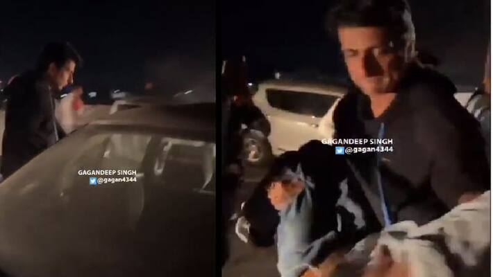 Actor Sonu Sood rescues road accident victim in his arms Actor Sonu Sood rescues road accident victim in his arms