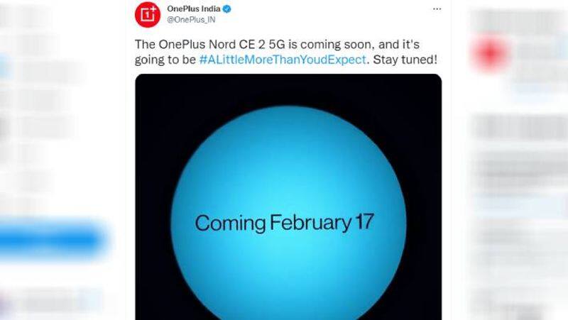 OnePlus Nord CE 2 5G India Launch Date Set for February 17