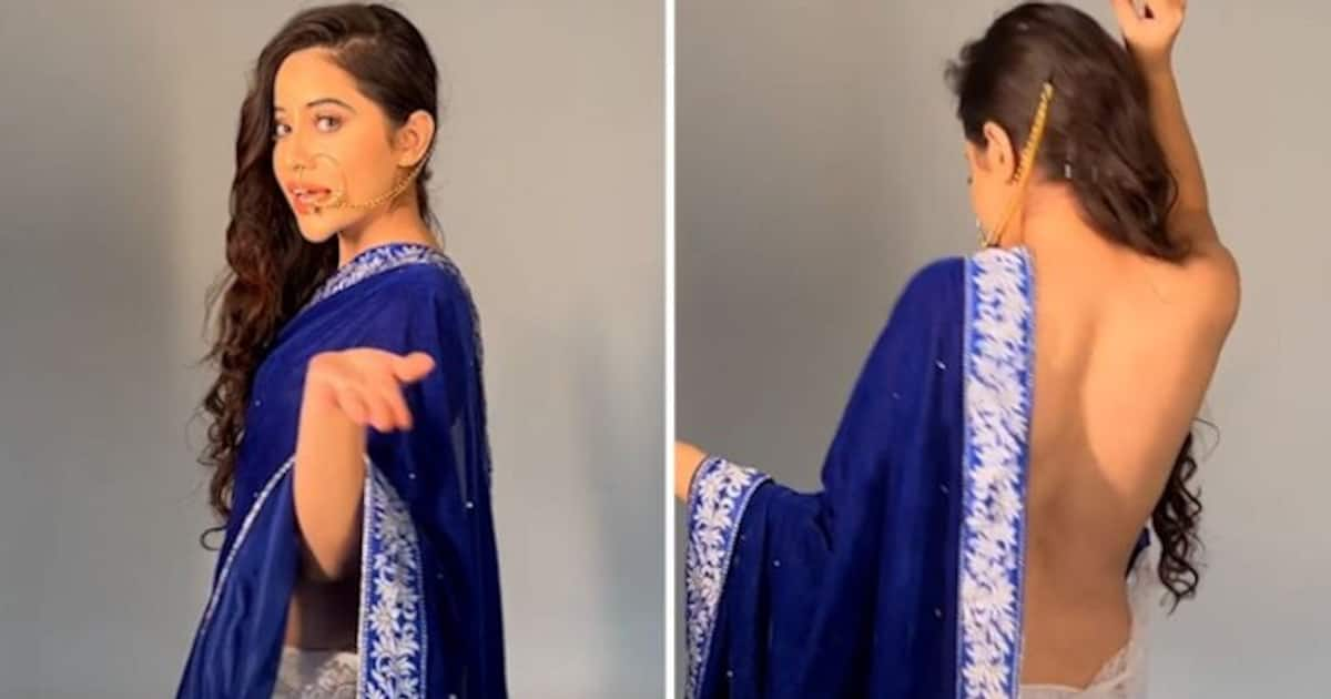 Urfi Javed ditches her blouse, oozes oomph in a transparent blue