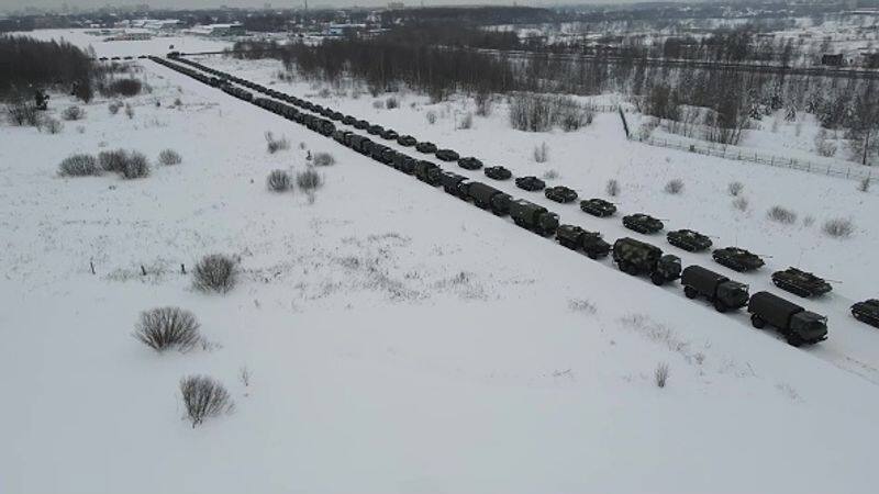 Ukraine conflict Russian and Belarus military exercises at Ukraine border