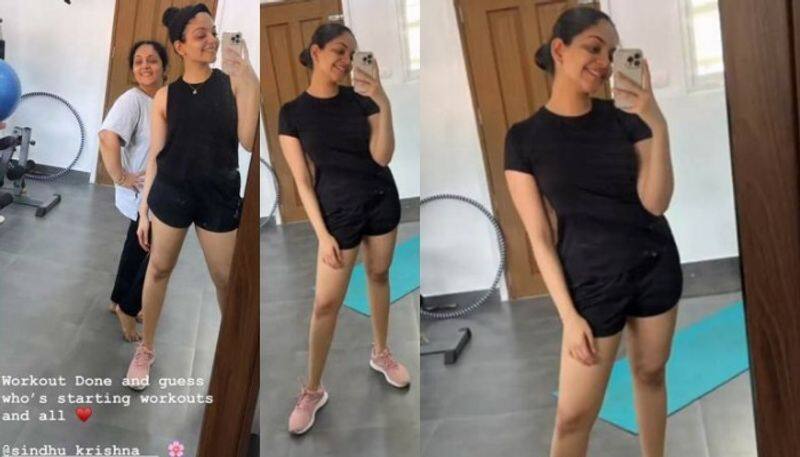 ahaana krishna workout with mother pic viral