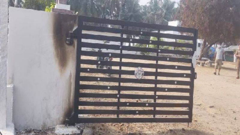 A petrol bomb has exploded at the house of an AIADMK leader near Sivagiri