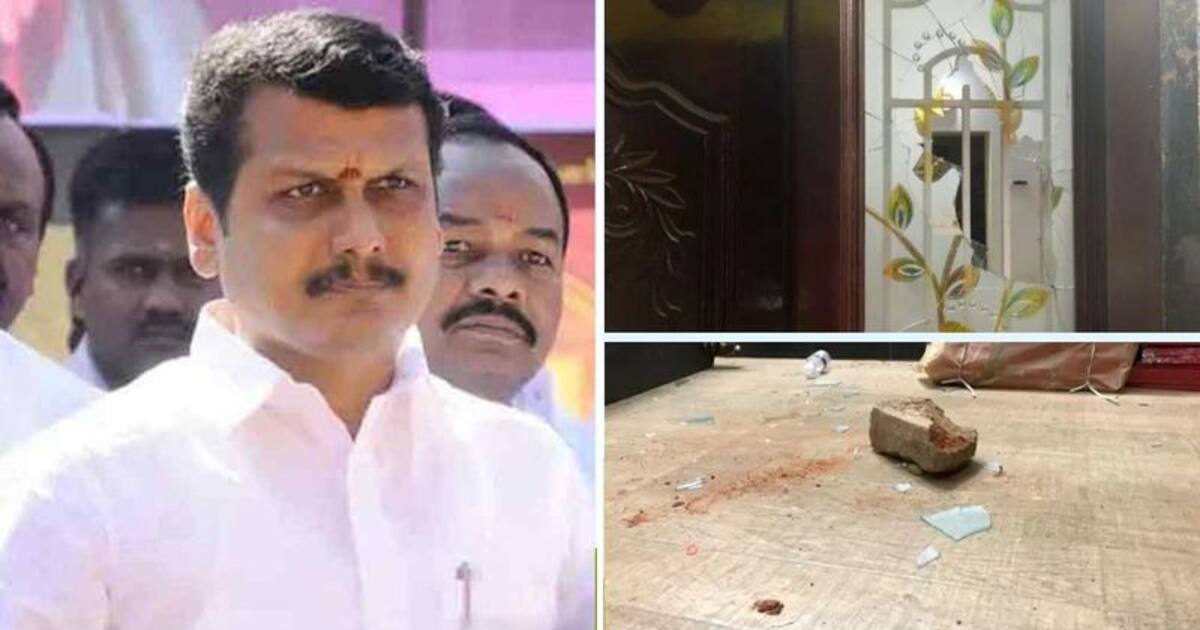 கரூர் மாவட்ட திமுகவினர் மீது தாக்குதல்.. நள்ளிரவில் நடந்த கல்வீச்சு.. கோவையில் பதற்றம் !!