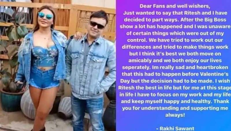 Rakhi Sawant opens up about separation with husband Ritesh