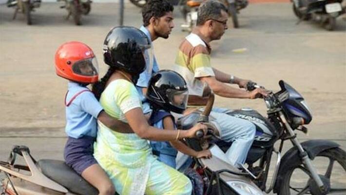 Helmets are mandatory for rear seat occupants... chennai traffic police Helmets are mandatory for rear seat occupants... chennai traffic police