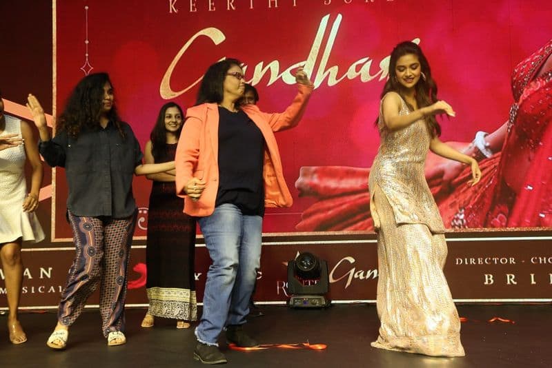 Keerthy suresh dance on gandhari title track song goes on viral
