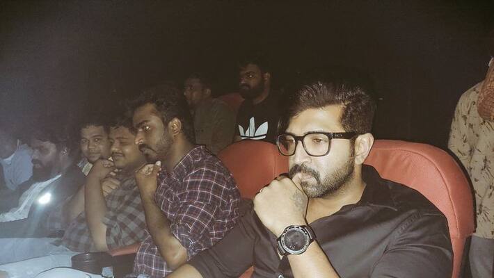 Actor Arun Vijay watched valimai movie with ajith fans Actor Arun Vijay watched valimai movie with ajith fans