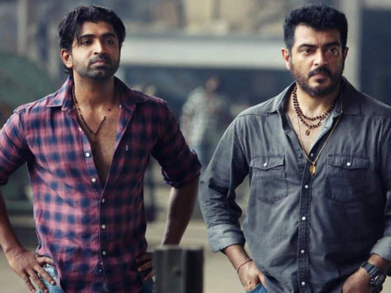 Actor Arun Vijay watched valimai movie with ajith fans