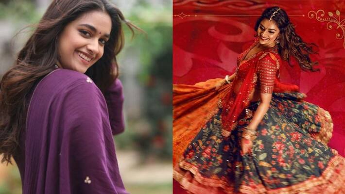 Keerthy suresh dance on gandhari title track song goes on viral Keerthy suresh dance on gandhari title track song goes on viral