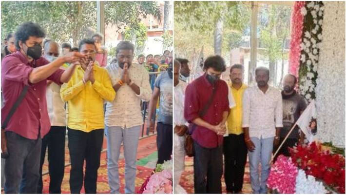 Actor Vijay pays homage to puneeth Rajkumar .. Actor Vijay pays homage to puneeth Rajkumar ..