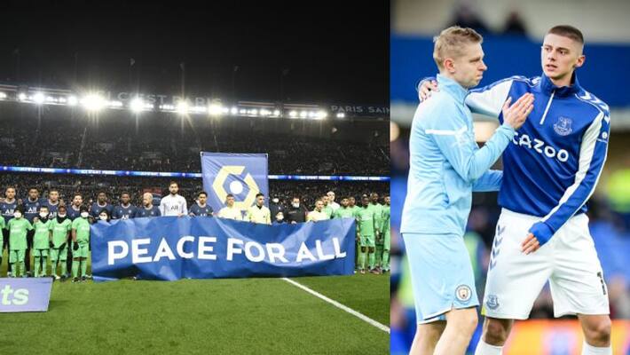 Russia invasion of Ukraine Oleksandr Zinchenko bursts into tears at Everton vs Man City game Russia invasion of Ukraine Oleksandr Zinchenko bursts into tears at Everton vs Man City game