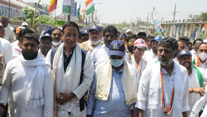 36 Karnataka Congress leaders booked for protests outside CM Bommai's residence-dnm 36 Karnataka Congress leaders booked for protests outside CM Bommai's residence-dnm