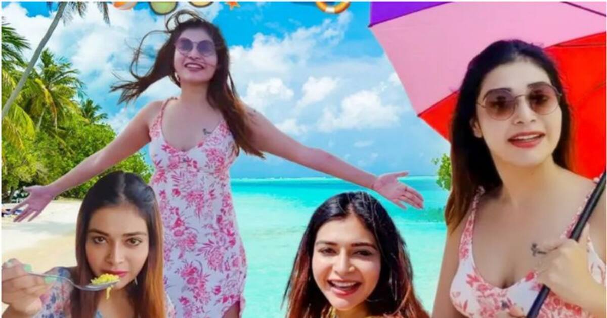 Dharsha Gupta Hot: கோவாவில் கையை தூக்கி பிகினியில் படுத்து ஹாட் கிளப்பும் ''தர்ஷா குப்தா''....வைரல் வீடியோ...