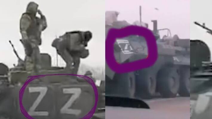 Russian Tanks Invading Ukraine Are Painted With Z and Other Symbols Russian Tanks Invading Ukraine Are Painted With Z and Other Symbols