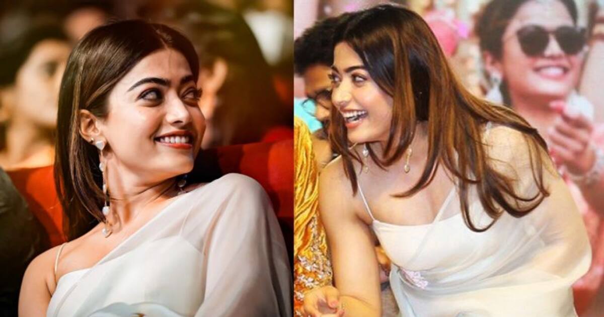 Rashmika Latest : கொசுவலை போன்ற மெல்லிய சேலையில்.... தாராளமாக கவர்ச்சி காட்டி!! நச்சுனு போஸ் கொடுத்த ராஷ்மிகா