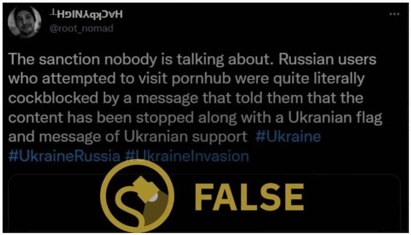 Did the porn web site Porn Hub get banned in Russia due to Ukraine war ?