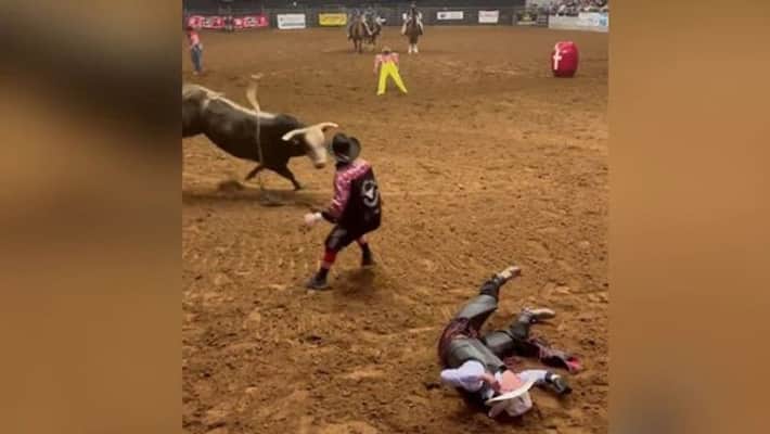 video in which father saves son from accident that happened in bullfight video in which father saves son from accident that happened in bullfight