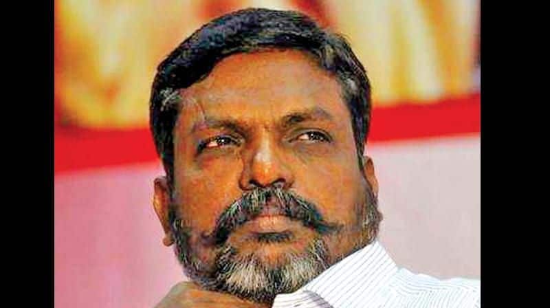 Thirumavalavan has alleged that the Tamil Nadu Governor is working as a full time politician