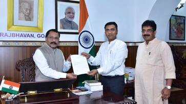 Pramod Sawant tenders resignation asked to continue as caretaker CM gcw Pramod Sawant tenders resignation asked to continue as caretaker CM gcw