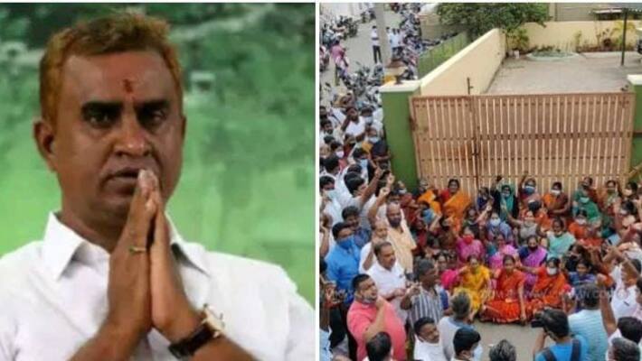 SP Velumani's house raided 7 AIADMK MLAs who staged a protest were arrested SP Velumani's house raided 7 AIADMK MLAs who staged a protest were arrested