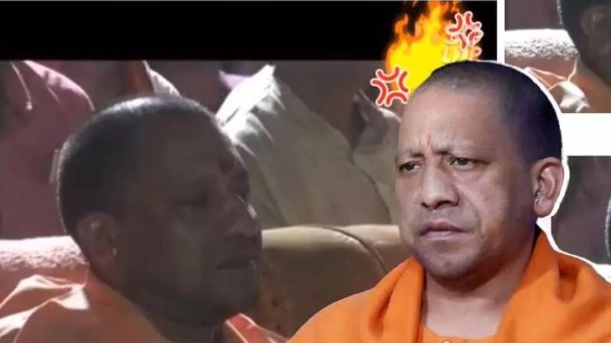 FactCheck : Did CM Yogi Adityanath really cry while looking at Kashmir files? FactCheck : Did CM Yogi Adityanath really cry while looking at Kashmir files?