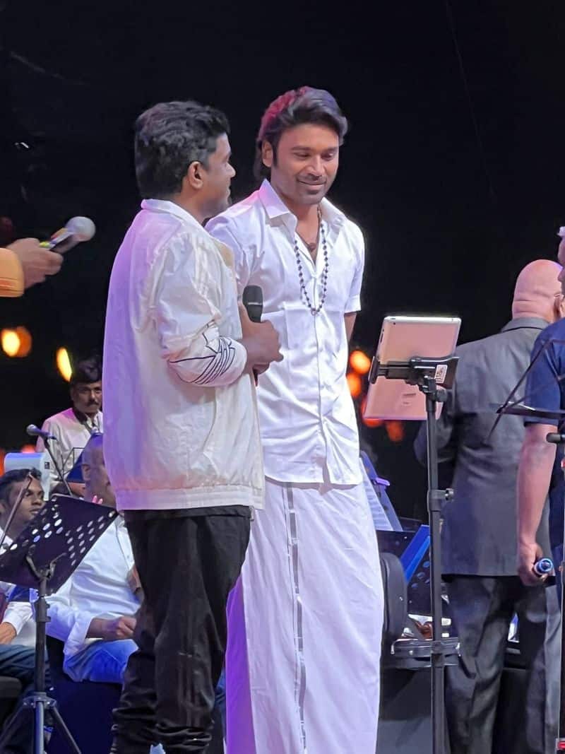 Dhanush sing a song in Ilaiyaraajas Rock with Raaja concert
