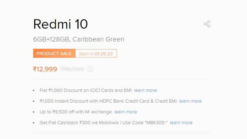 Redmi 10 Goes on Sale for the First Time in India Today