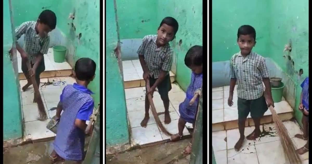 ”பாத்ரூம் கழுவிட்டு தான் ஸ்கூலுக்கு வரணும்”  மாணவர்களை பாத்ரூம் கழுவ சொல்லிய அரசு பள்ளி ஆசிரியர்கள் !!