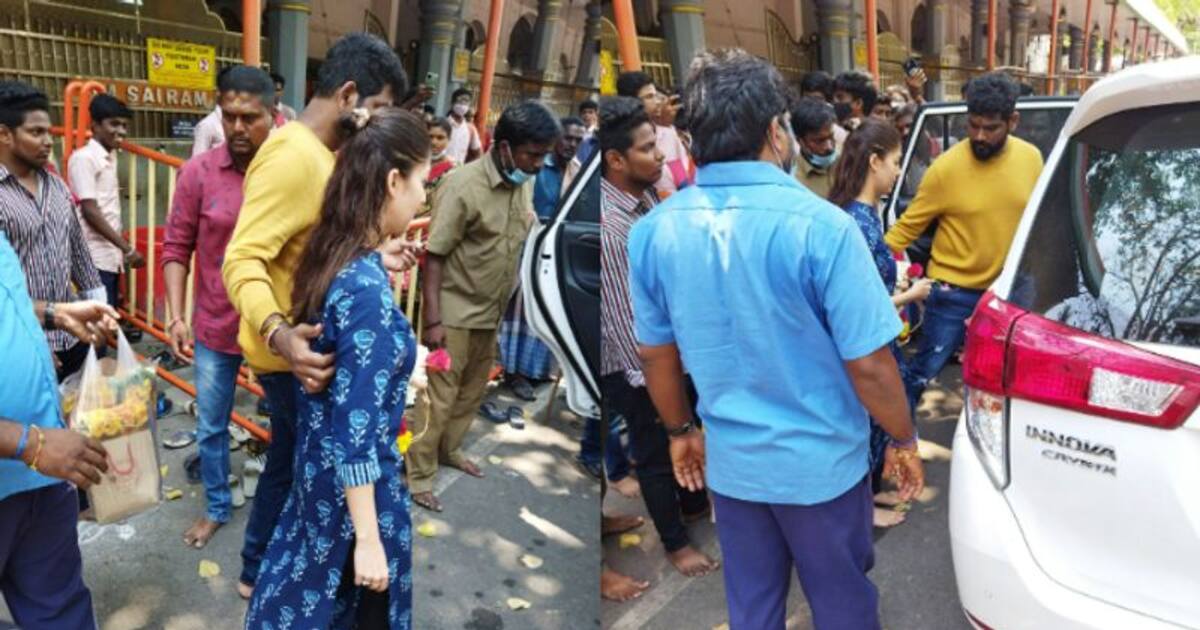 Nayan: கோவிலுக்கு மீண்டும் விசிட் அடித்த விக்னேஷ் சிவன் -நயன்தாரா ஜோடி...மாலையுடன் வெளியே வந்த வைரல் போட்டோ