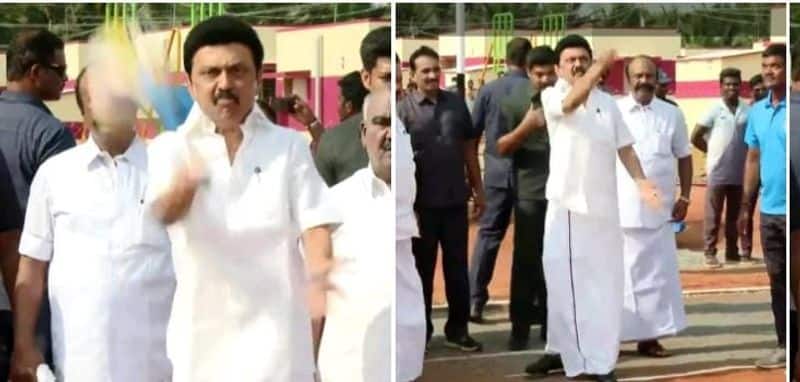 The public applauded Chief Minister Stalin for playing volleyball with the youth