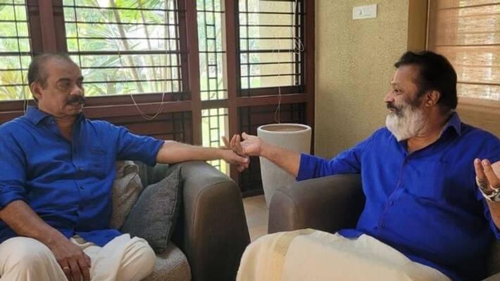 suresh gopi share photo with sathyan anthikad suresh gopi share photo with sathyan anthikad