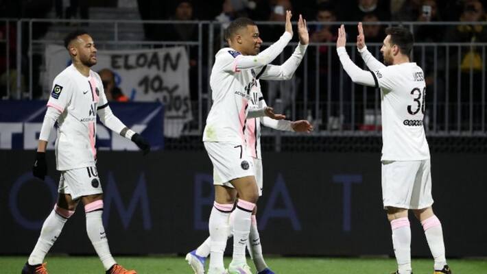 Ligue 1 2021 22 PSG beat Clemont Foot on hat tricks by Neymar and Kylian Mbappe Ligue 1 2021 22 PSG beat Clemont Foot on hat tricks by Neymar and Kylian Mbappe