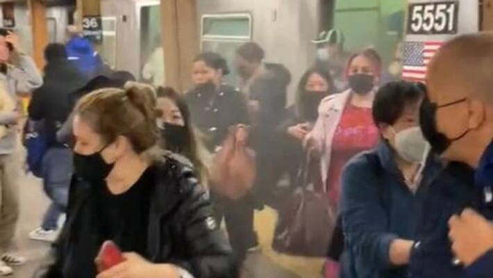 Camera Visuals of the moment of subway attack Camera Visuals of the moment of subway attack
