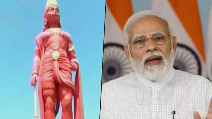 PM Modi unveils 108 ft Hanuman statue in Gujarat's Morbi as part of ' Hanumanji Char Dham'