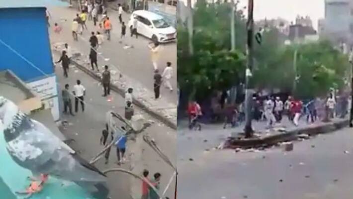 Clash erupt in Delhi following Hanuman Jayanthi celebrations Clash erupt in Delhi following Hanuman Jayanthi celebrations
