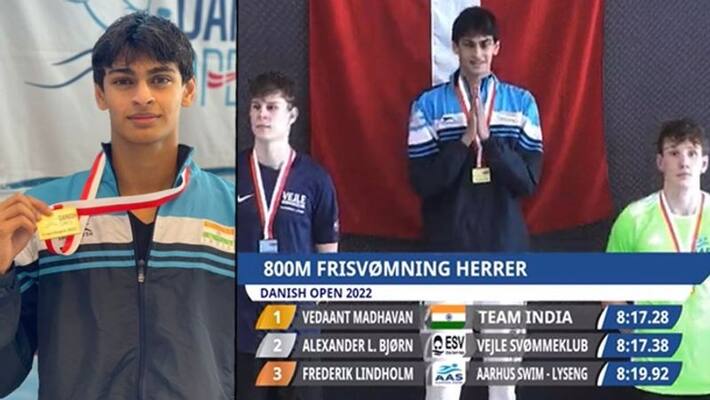 Celebs congratulate Madhavan's son Vedaant for clinching gold at Danish Open 2022 snt Celebs congratulate Madhavan's son Vedaant for clinching gold at Danish Open 2022 snt