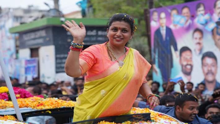 AP Tourism Minister Roja comments at huge Rally in Nagari