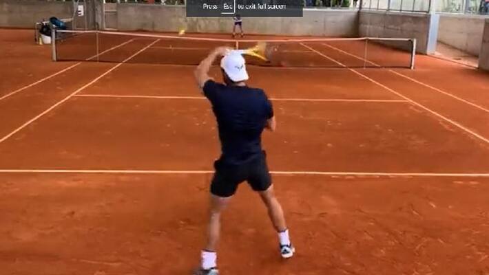 tennis WATCH Rafa Nadal fires trademark forehands as 'King of Clay' gears up for return snt tennis WATCH Rafa Nadal fires trademark forehands as 'King of Clay' gears up for return snt