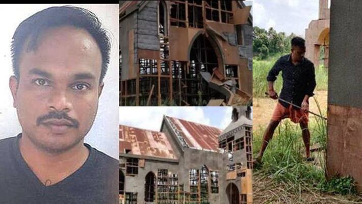 Kara Ratheesh who destroyed Minnal Muralis set in Kalady jailed under kaapa Kara Ratheesh who destroyed Minnal Muralis set in Kalady jailed under kaapa