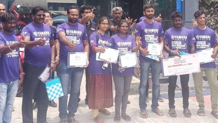 Yamaha Hybrid scooters attain 103.2 KM Mileage in Challenge Activity at Chengalpattu Yamaha Hybrid scooters attain 103.2 KM Mileage in Challenge Activity at Chengalpattu