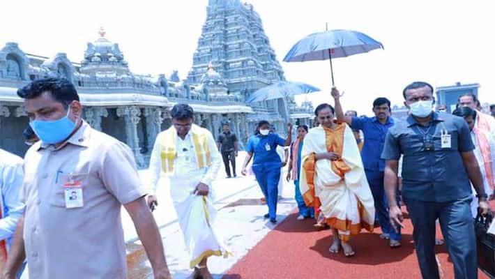 Telangana CM KCR Leaves For Yadadri Temple Tomorrow Telangana CM KCR Leaves For Yadadri Temple Tomorrow